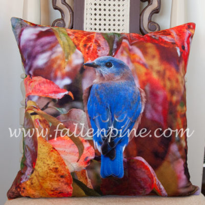 Autumn Bluebird Pillow