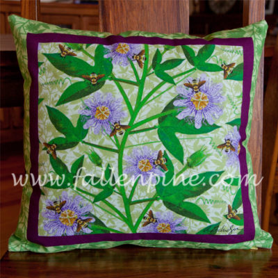 Bumblebees & Passion Flower Pillow