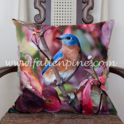 Bluebird on Dogwood 1 Pillow