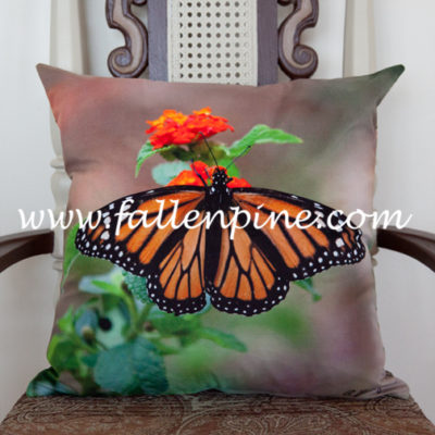 Monarch on Lantana Pillow