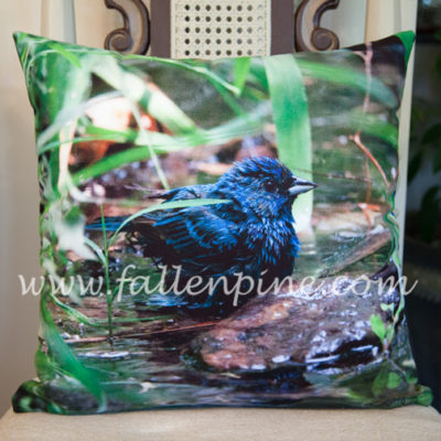 Indigo Bunting Pillow