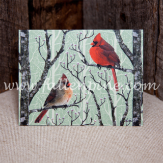 Cardinal Winter Pair Notecards