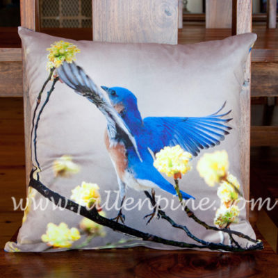 Bluebird on Sassafras 3 Pillow