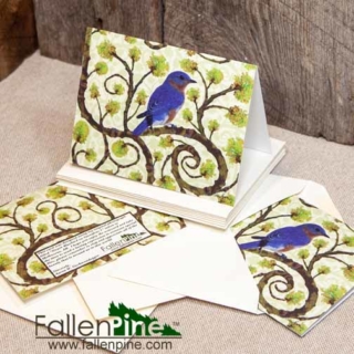 Bluebird on Sassafras Notecard Bluebird Sassafras Notecard