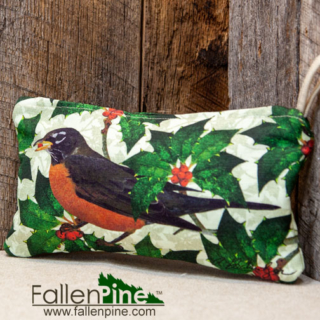 Reverse side of bag Robins and Holly Bag