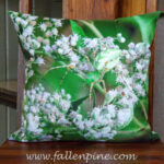 green lynx spider pillow
