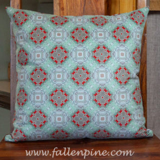PMC-9-2 cardinal winter pillow abstract