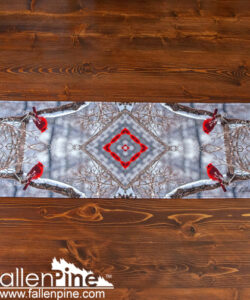 bright cardinal snow panel