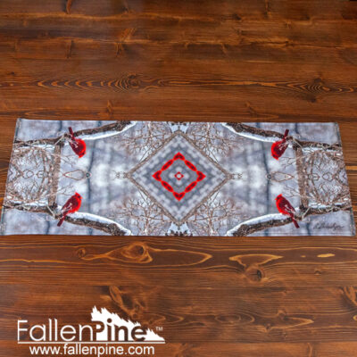 bright cardinal snow panel